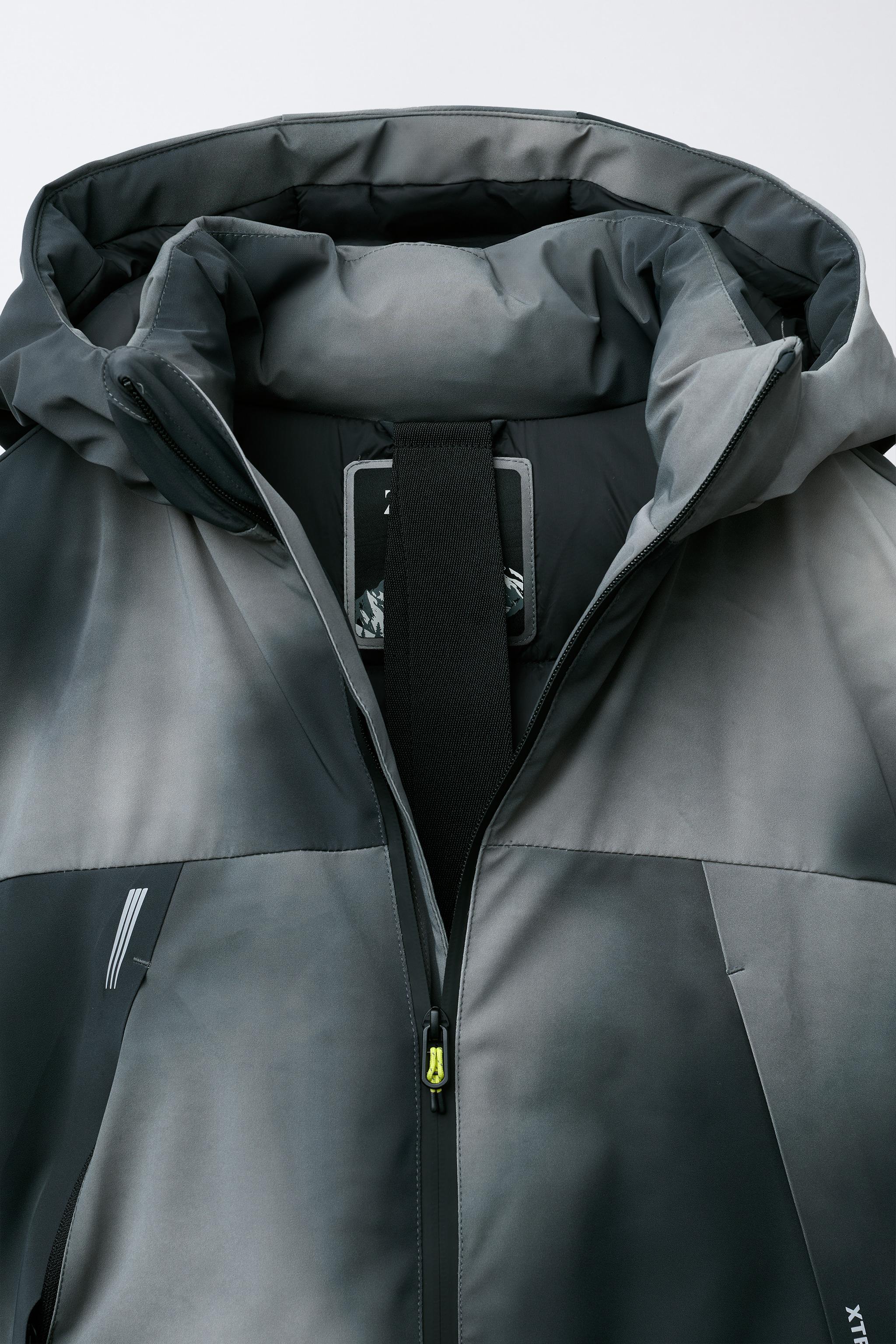 RECCO® SYSTEM SKI COLLECTION TIE DYE WATER RESISTANT AND WINDPROOF DETACHABLE HOODIE JACKET